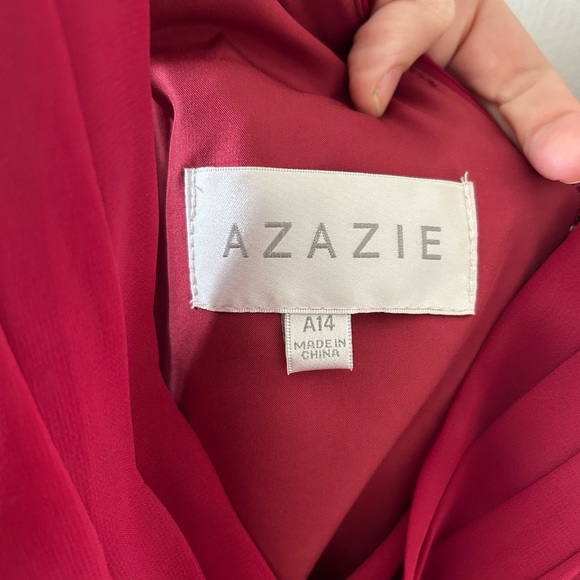 Azazie Flora - Burgundy / A14 - Picture 3 of 4